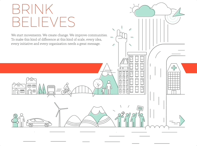 Screen capture of Brink Communications Homepage SVG animation